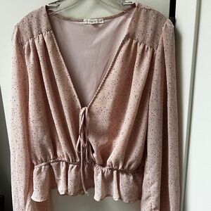 Lelis pink  blouse size Large